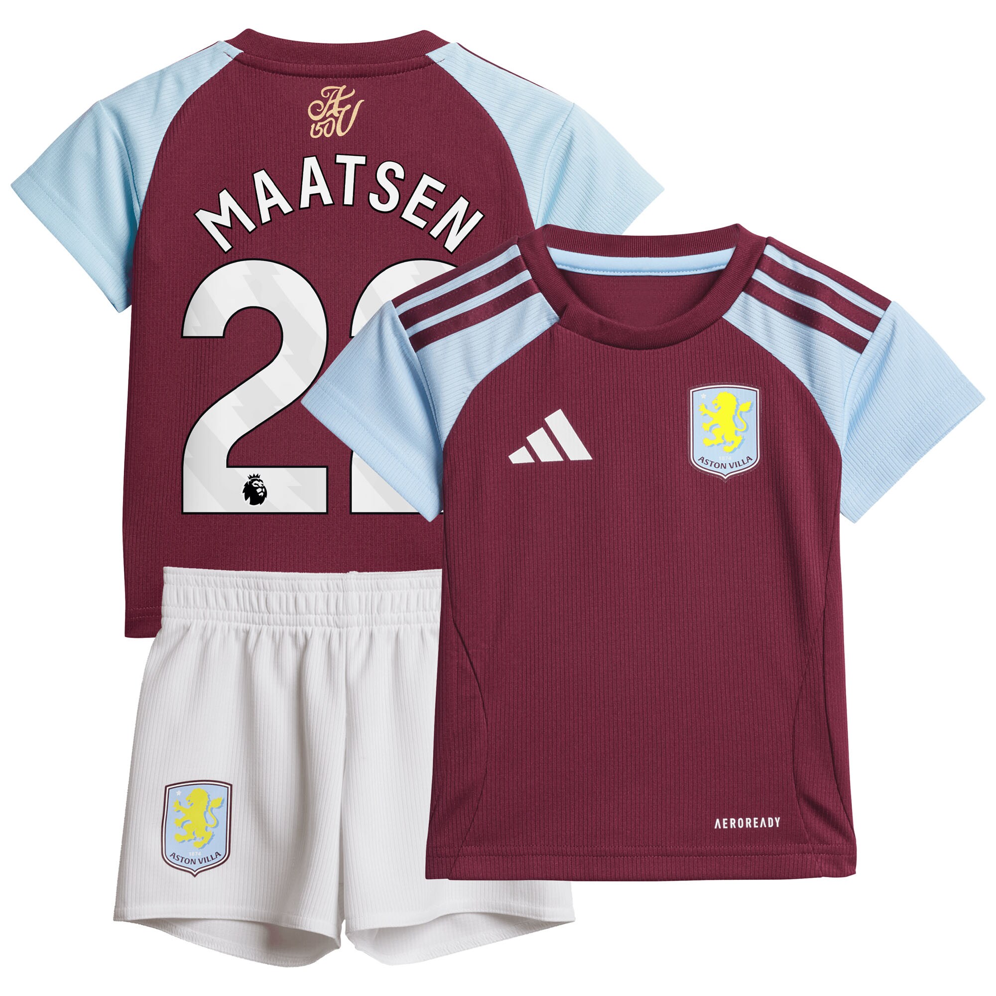 AVFC aston villa adidas home baby kit 2024-25 with maatsen 22 printing Collection | Official Aston Villa Kits and Apparel