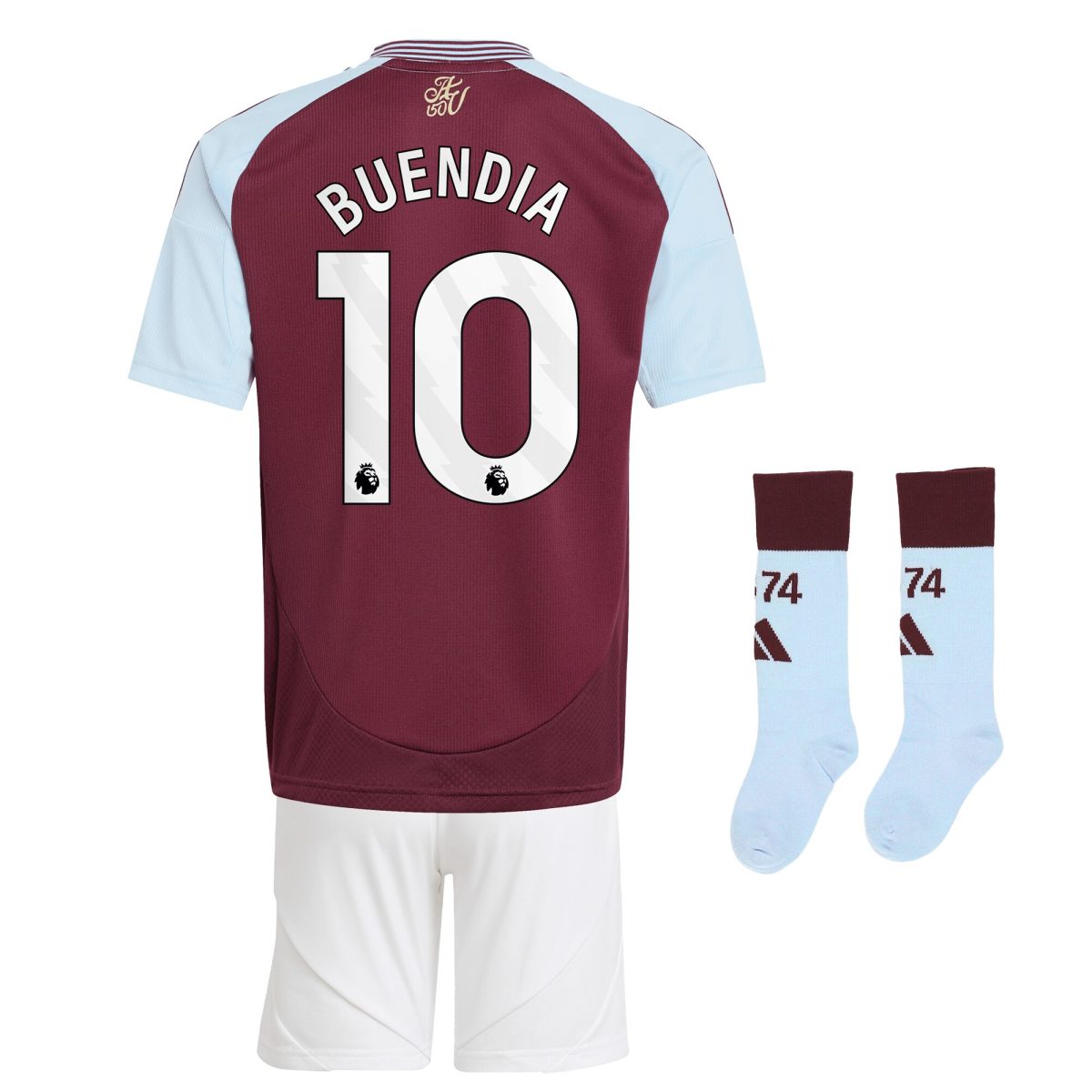AVFC aston villa adidas home mini kit 2024-25 with buendia 10 printing Collection | Official Aston Villa Kits and Apparel