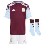 AVFC aston villa adidas home mini kit 2024-25 with custom printing Collection | Official Aston Villa Kits and Apparel