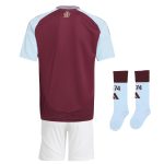 AVFC aston villa adidas home mini kit 2024-25 with custom printing Collection | Official Aston Villa Kits and Apparel