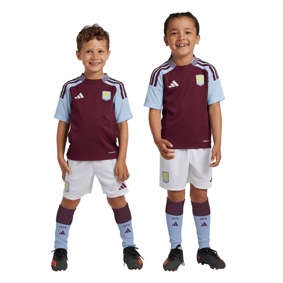 AVFC aston villa adidas home mini kit 2024-25 with custom printing Collection | Official Aston Villa Kits and Apparel