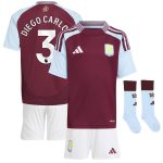 AVFC aston villa adidas home mini kit 2024-25 with diego carlos 3 printing Collection | Official Aston Villa Kits and Apparel