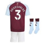 AVFC aston villa adidas home mini kit 2024-25 with diego carlos 3 printing Collection | Official Aston Villa Kits and Apparel