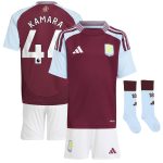 AVFC aston villa adidas home mini kit 2024-25 with kamara 44 printing Collection | Official Aston Villa Kits and Apparel