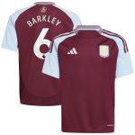 AVFC aston villa adidas home shirt 2024-25 – kids with barkley 6 printing Collection | Official Aston Villa Kits and Apparel