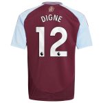 AVFC aston villa adidas home shirt 2024-25 – kids with digne 12 printing Collection | Official Aston Villa Kits and Apparel