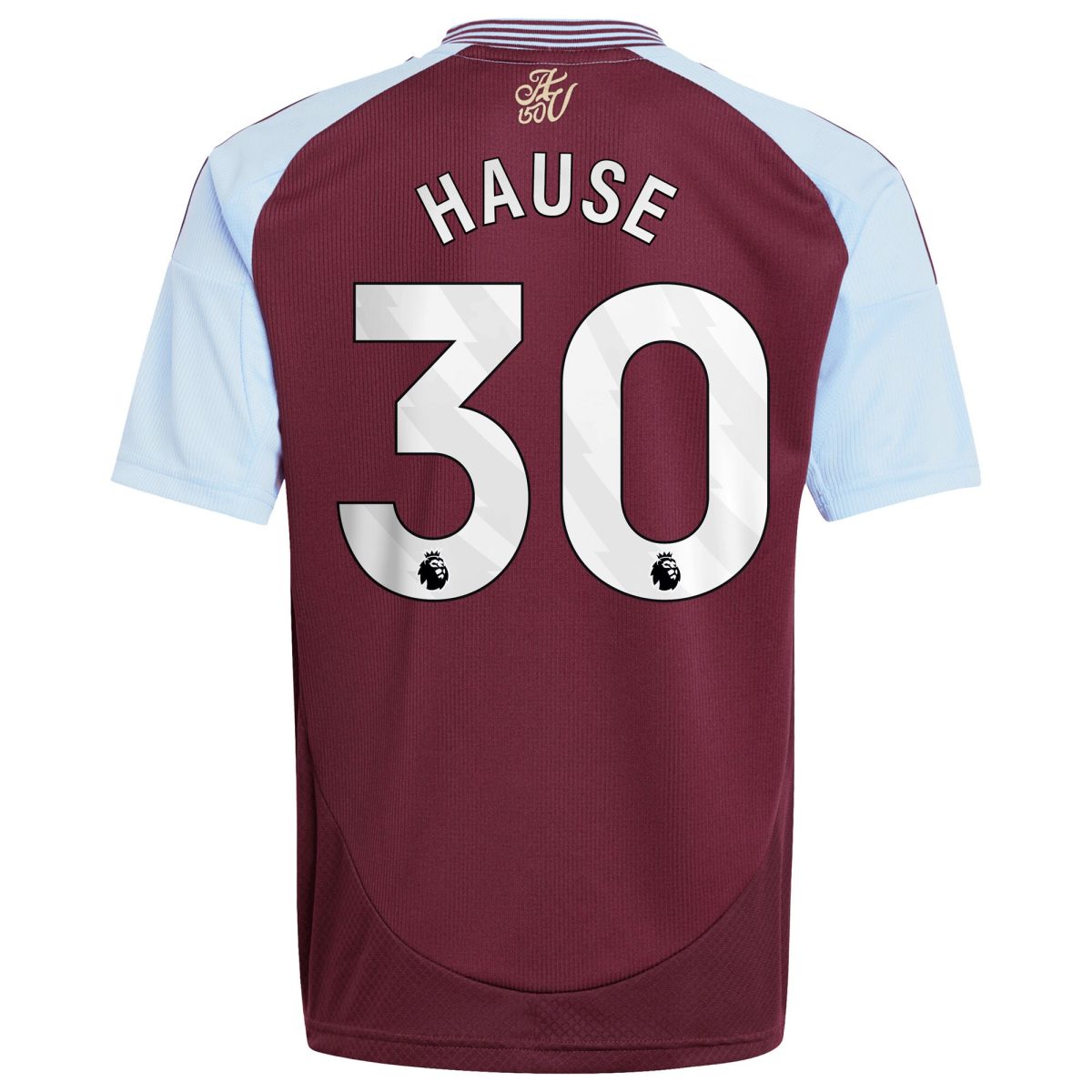 AVFC aston villa adidas home shirt 2024-25 – kids with hause 30 printing Collection | Official Aston Villa Kits and Apparel