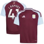 AVFC aston villa adidas home shirt 2024-25 – kids with j. ramsey 41 printing Collection | Official Aston Villa Kits and Apparel