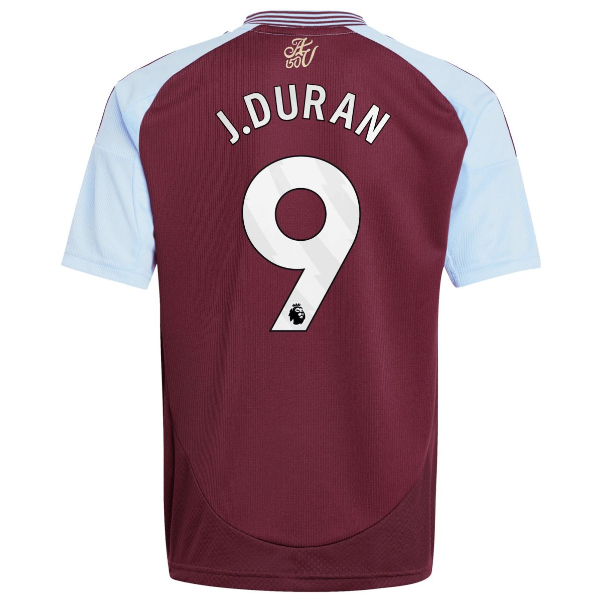 AVFC aston villa adidas home shirt 2024-25 – kids with j.duran 9 printing Collection | Official Aston Villa Kits and Apparel