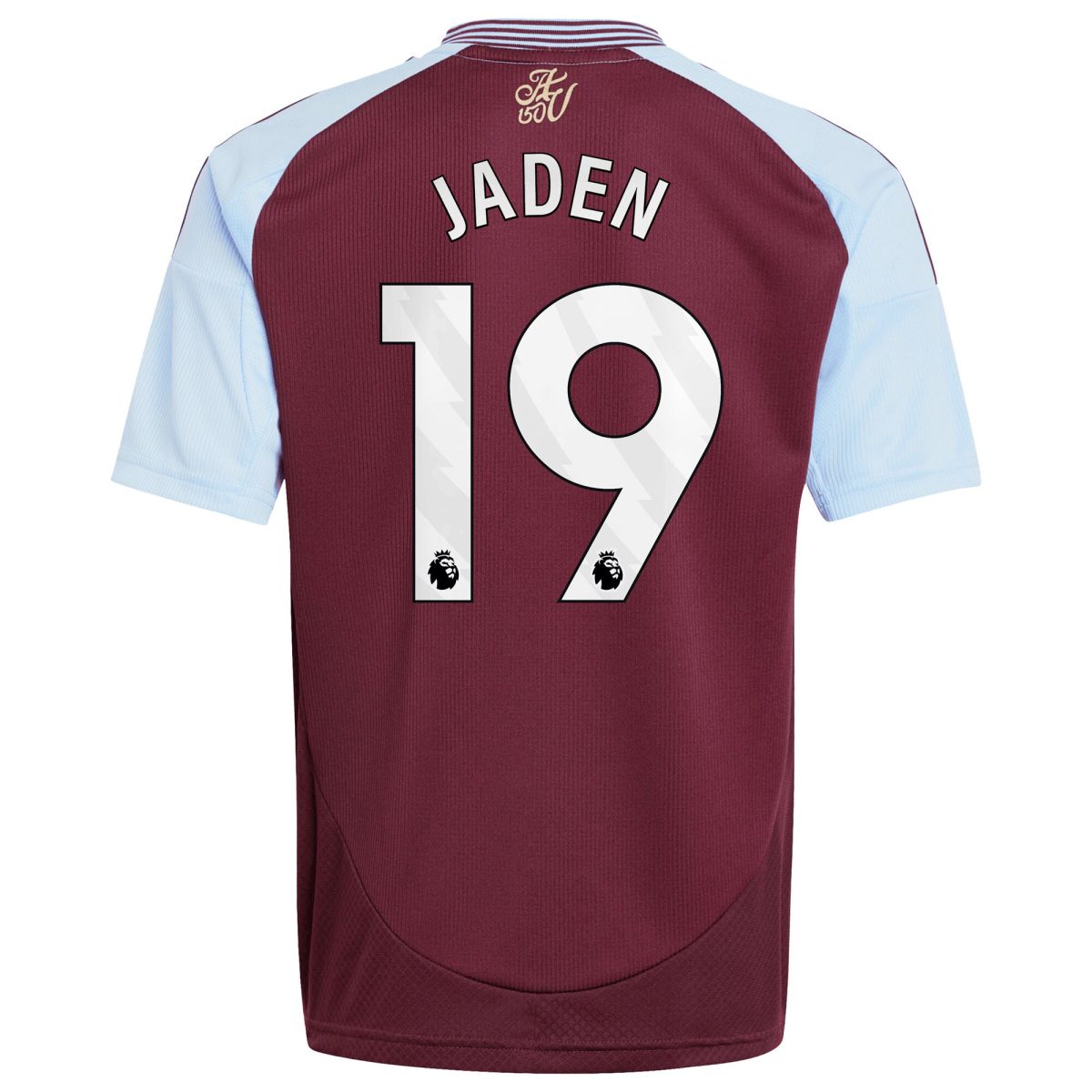 AVFC aston villa adidas home shirt 2024-25 – kids with jaden 19 printing Collection | Official Aston Villa Kits and Apparel