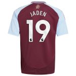 AVFC aston villa adidas home shirt 2024-25 – kids with jaden 19 printing Collection | Official Aston Villa Kits and Apparel