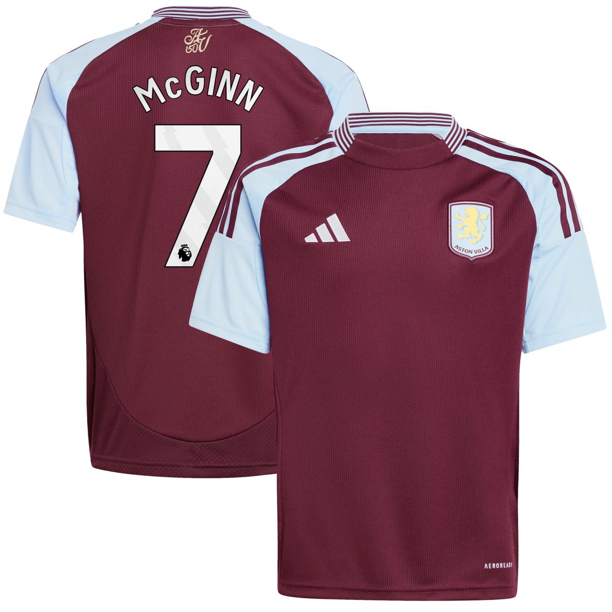 AVFC aston villa adidas home shirt 2024-25 – kids with john mcginn 7 printing Collection | Official Aston Villa Kits and Apparel