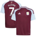 AVFC aston villa adidas home shirt 2024-25 – kids with john mcginn 7 printing Collection | Official Aston Villa Kits and Apparel