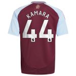 AVFC aston villa adidas home shirt 2024-25 – kids with kamara 44 printing Collection | Official Aston Villa Kits and Apparel