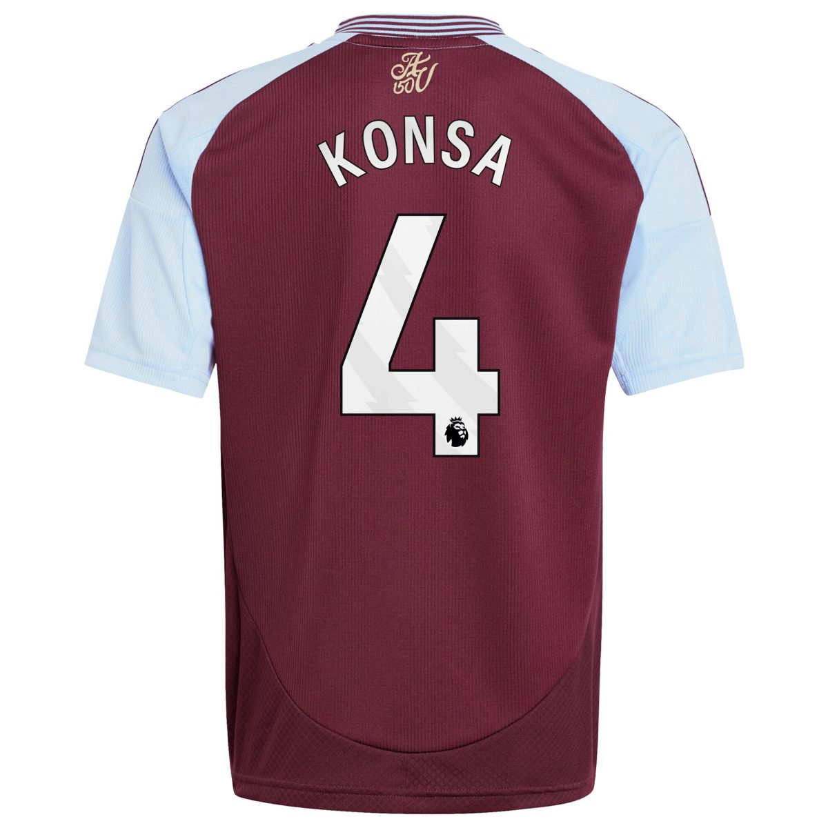 AVFC aston villa adidas home shirt 2024-25 – kids with konsa 4 printing Collection | Official Aston Villa Kits and Apparel