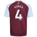 AVFC aston villa adidas home shirt 2024-25 – kids with konsa 4 printing Collection | Official Aston Villa Kits and Apparel