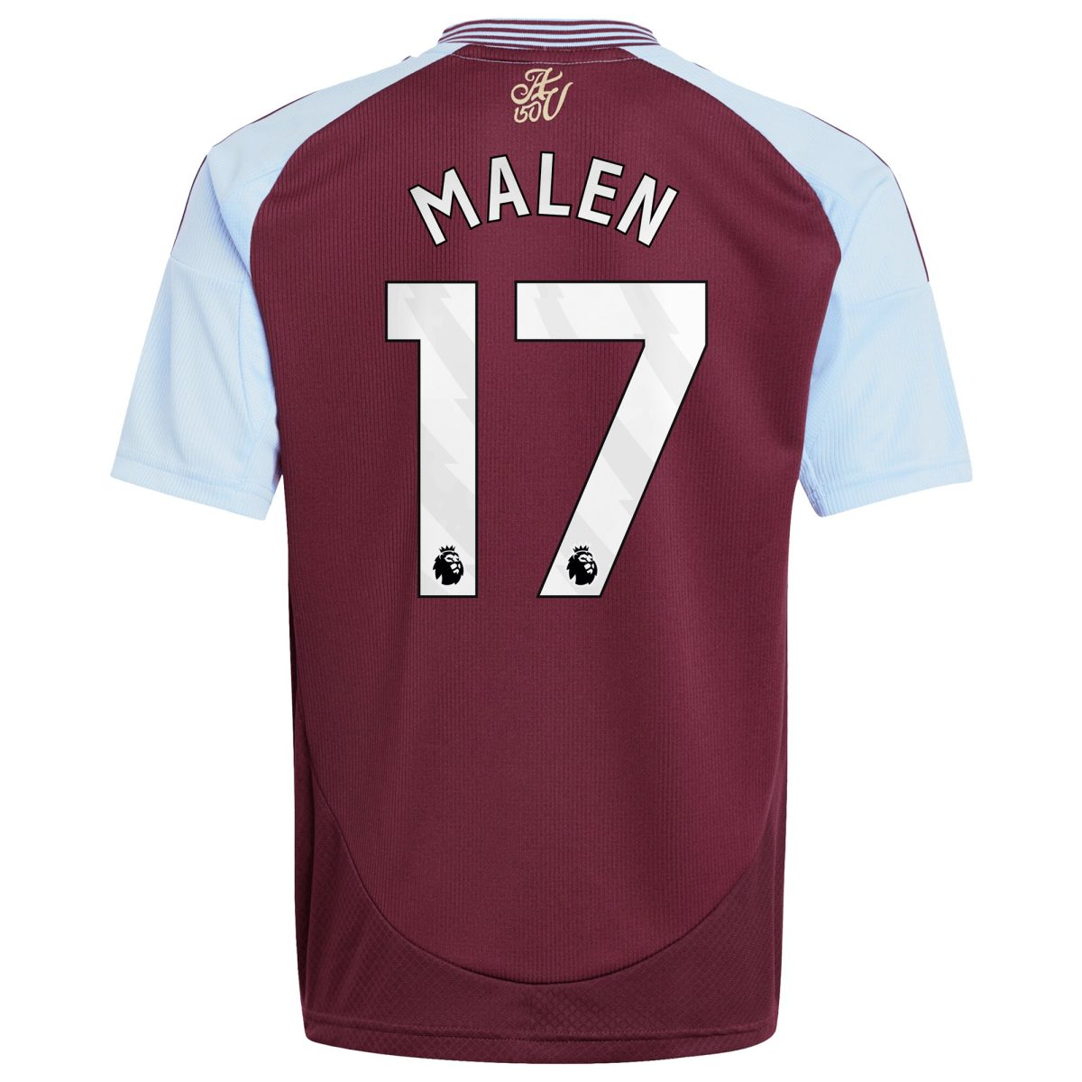 AVFC aston villa adidas home shirt 2024-25 – kids with malen 17 printing Collection | Official Aston Villa Kits and Apparel