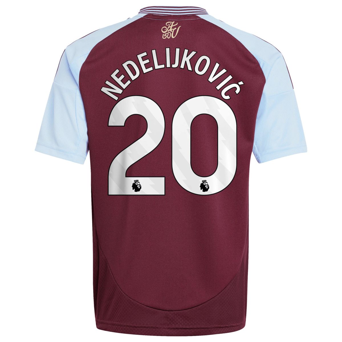 AVFC aston villa adidas home shirt 2024-25 – kids with nedeljković 20 printing Collection | Official Aston Villa Kits and Apparel