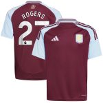 AVFC aston villa adidas home shirt 2024-25 – kids with rogers 27 printing Collection | Official Aston Villa Kits and Apparel