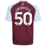 AVFC aston villa adidas home shirt 2024-25 – kids with swinkels 50 printing Collection | Official Aston Villa Kits and Apparel