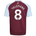 AVFC aston villa adidas home shirt 2024-25 – kids with tielemans 8 printing Collection | Official Aston Villa Kits and Apparel