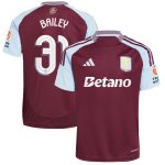 AVFC aston villa adidas home shirt 2024-25 with bailey 31 cup printing Collection | Official Aston Villa Kits and Apparel
