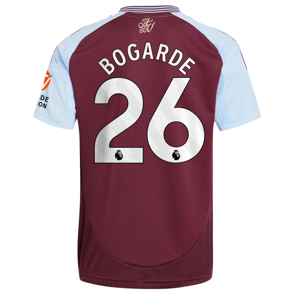 AVFC aston villa adidas home shirt 2024-25 with bogarde 26 printing Collection | Official Aston Villa Kits and Apparel