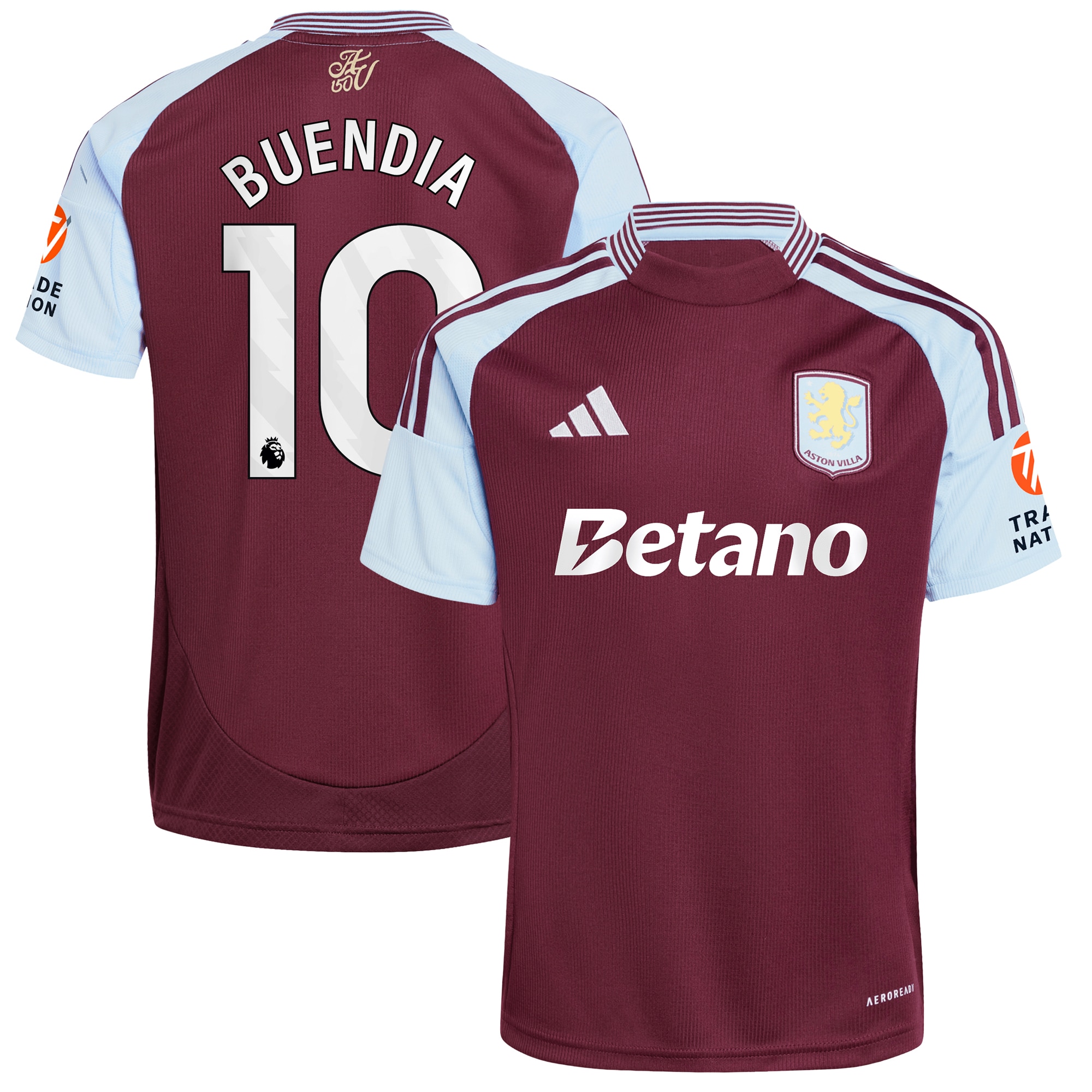 AVFC aston villa adidas home shirt 2024-25 with buendia 10 printing Collection | Official Aston Villa Kits and Apparel