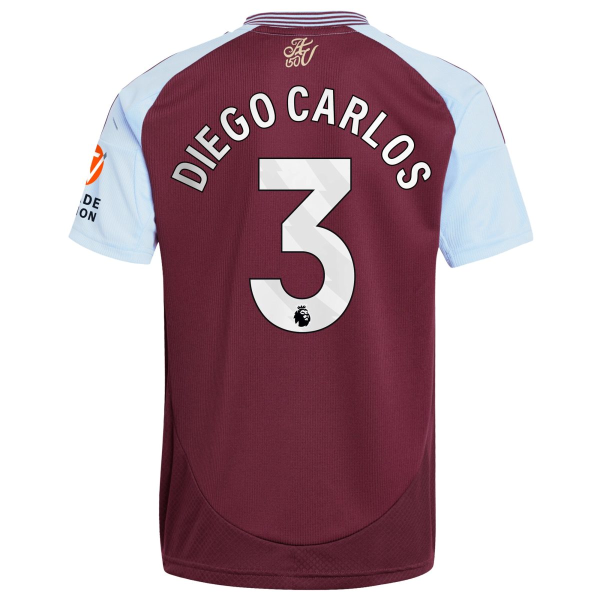 AVFC aston villa adidas home shirt 2024-25 with diego carlos 3 printing Collection | Official Aston Villa Kits and Apparel