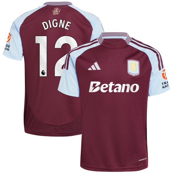 AVFC aston villa adidas home shirt 2024-25 with digne 12 printing Collection | Official Aston Villa Kits and Apparel