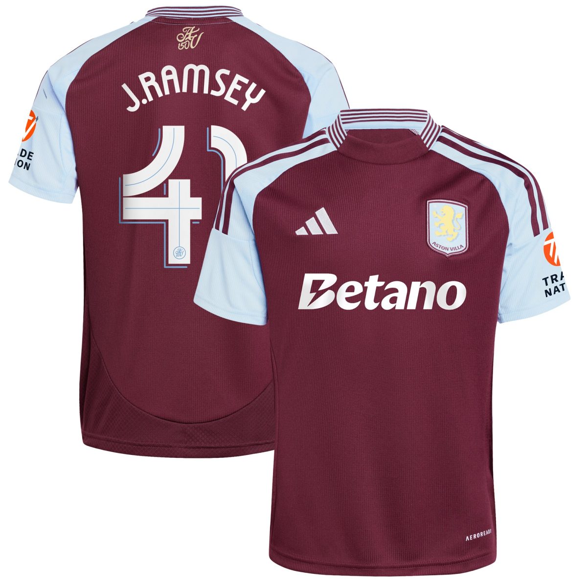 AVFC aston villa adidas home shirt 2024-25 with j. ramsey 41 cup printing Collection | Official Aston Villa Kits and Apparel