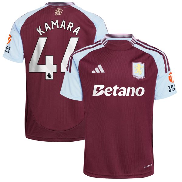 AVFC aston villa adidas home shirt 2024-25 with kamara 44 printing Collection | Official Aston Villa Kits and Apparel