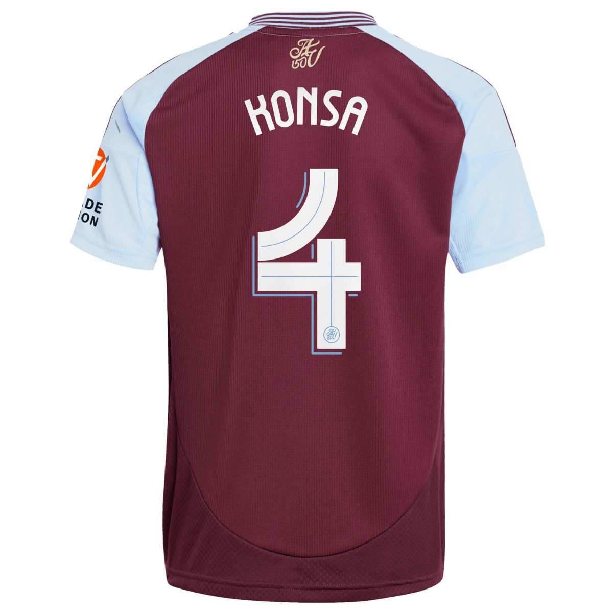 AVFC aston villa adidas home shirt 2024-25 with konsa 4 cup printing Collection | Official Aston Villa Kits and Apparel
