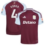 AVFC aston villa adidas home shirt 2024-25 with konsa 4 printing Collection | Official Aston Villa Kits and Apparel