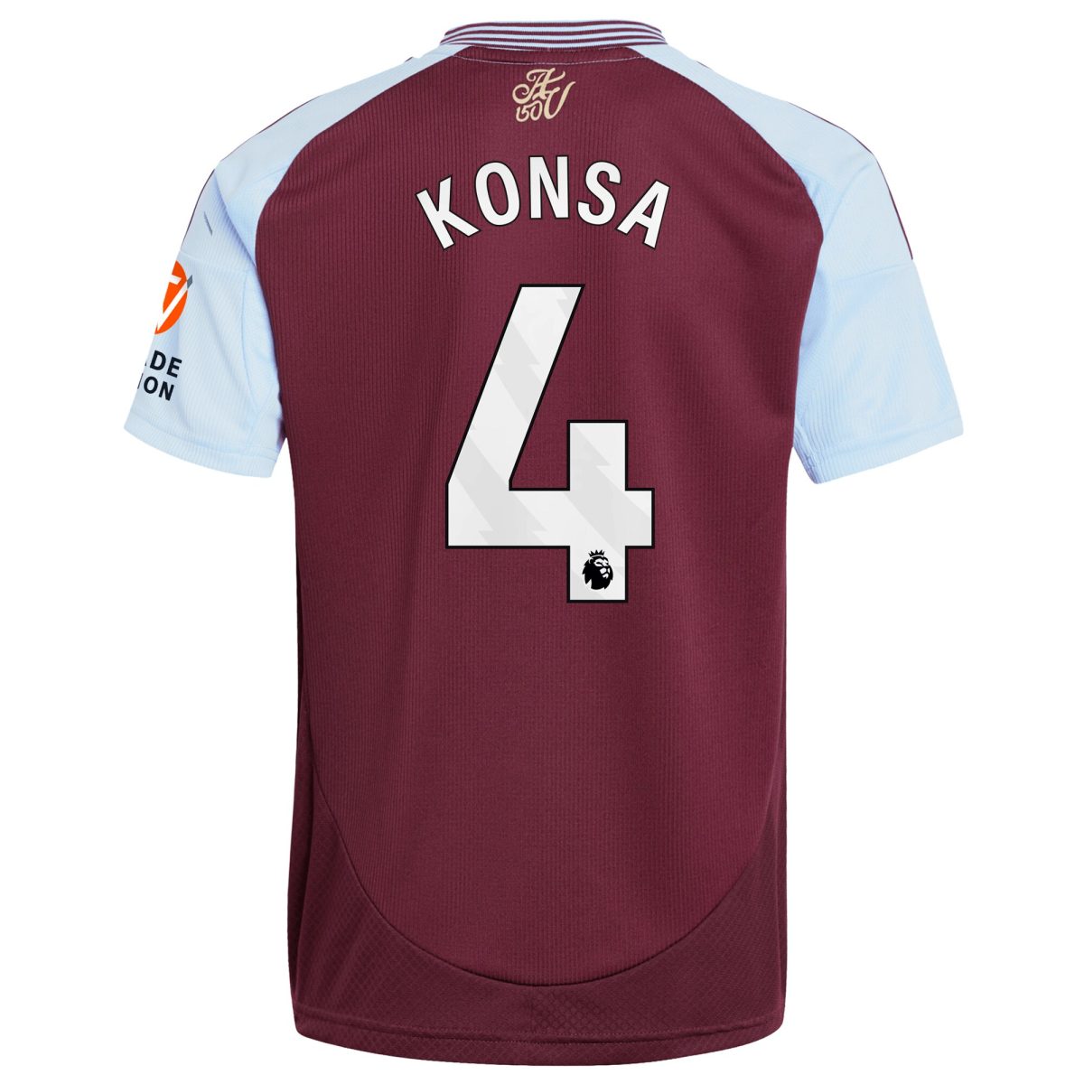 AVFC aston villa adidas home shirt 2024-25 with konsa 4 printing Collection | Official Aston Villa Kits and Apparel