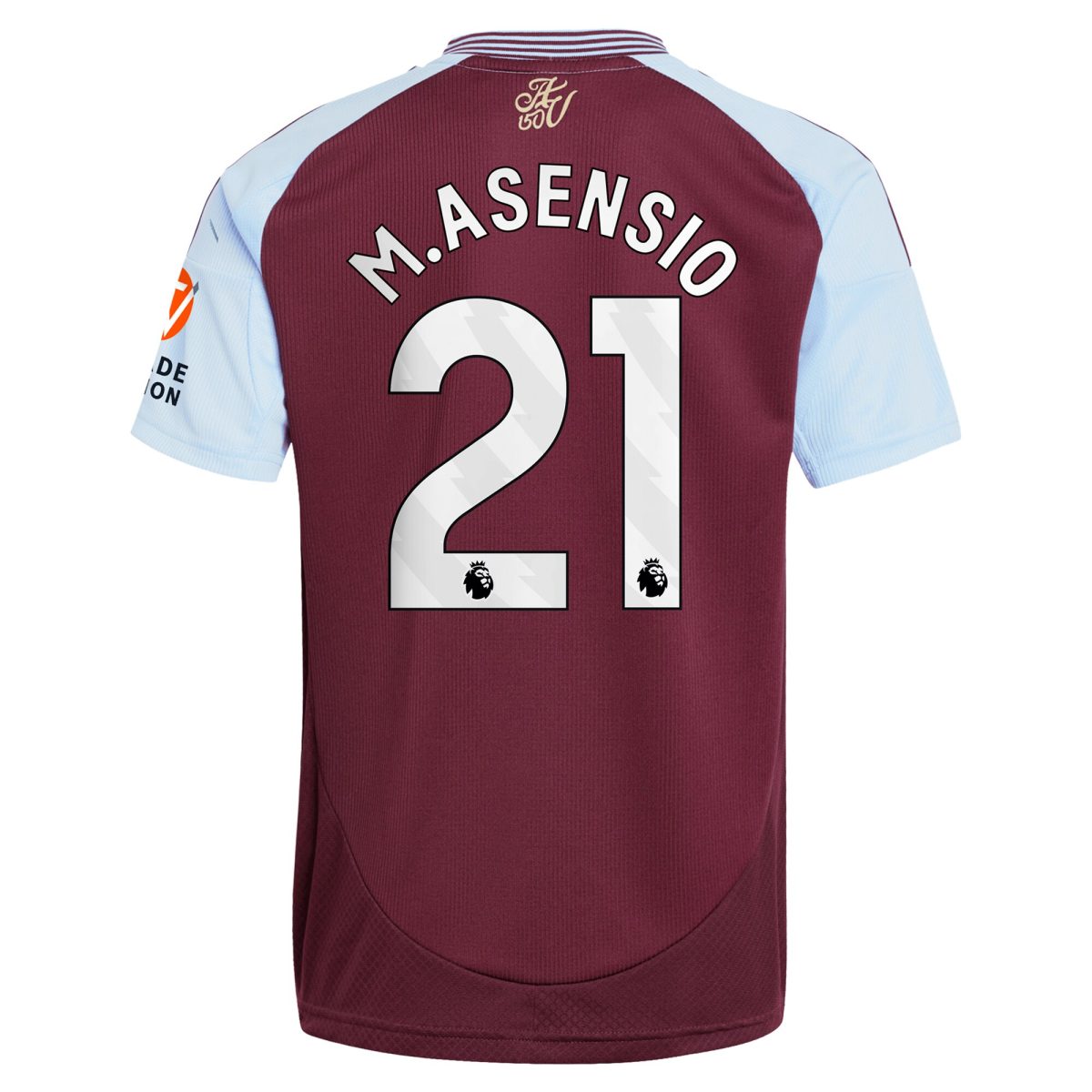 AVFC aston villa adidas home shirt 2024-25 with m.asensio 21 printing Collection | Official Aston Villa Kits and Apparel