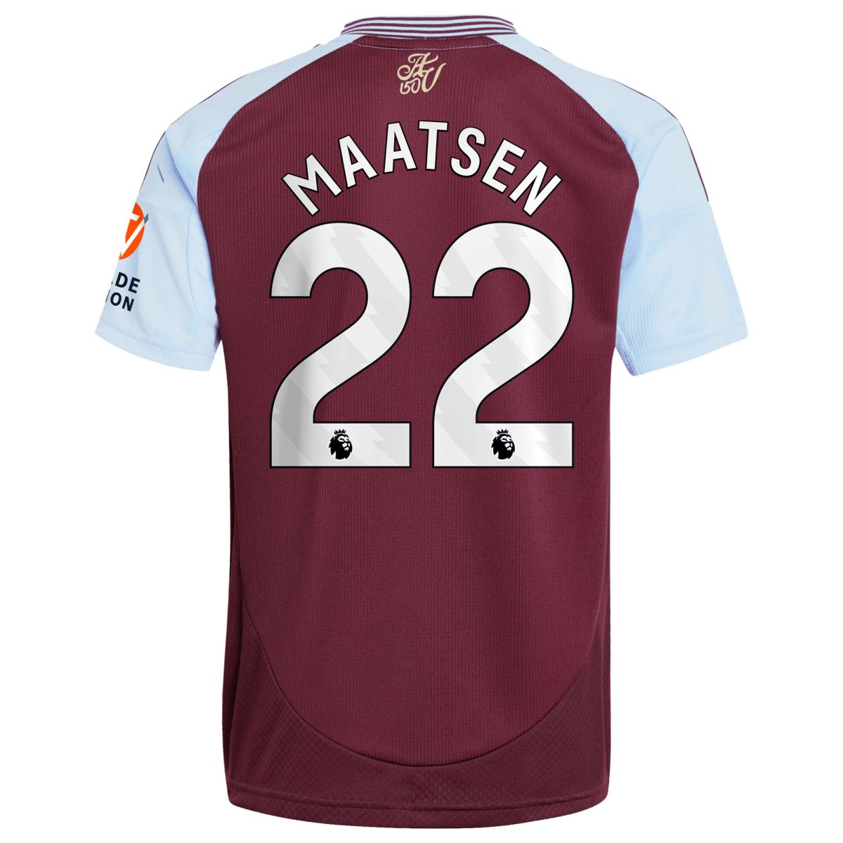 AVFC aston villa adidas home shirt 2024-25 with maatsen 22 printing Collection | Official Aston Villa Kits and Apparel