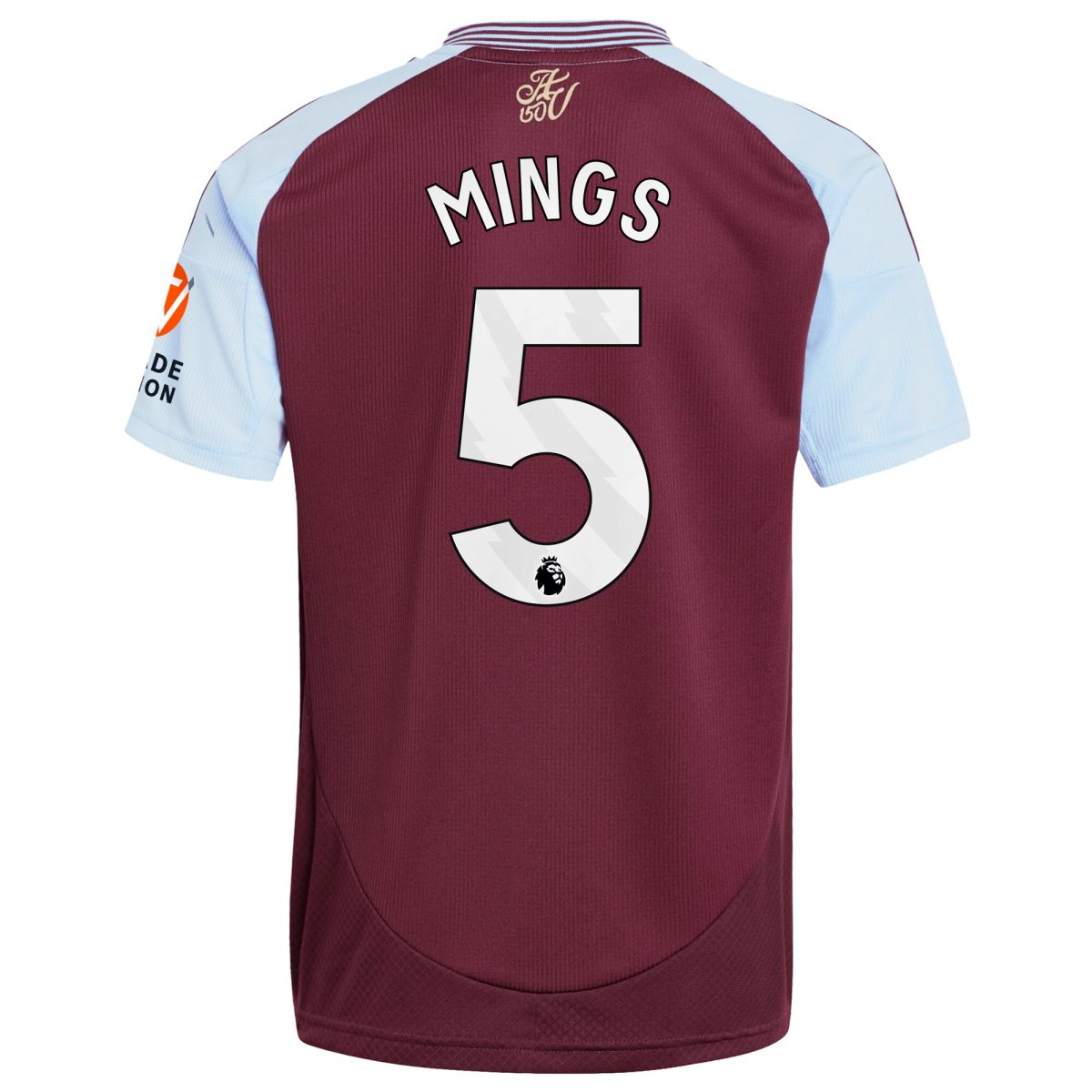 AVFC aston villa adidas home shirt 2024-25 with mings 5 printing Collection | Official Aston Villa Kits and Apparel