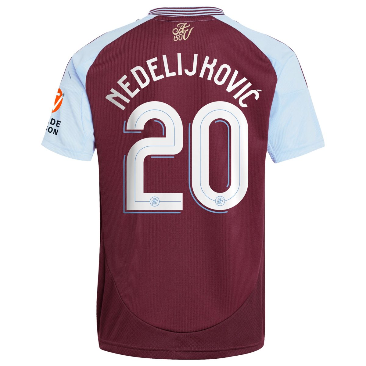 AVFC aston villa adidas home shirt 2024-25 with nedeljković 20 cup printing Collection | Official Aston Villa Kits and Apparel