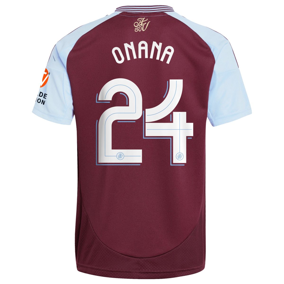 AVFC aston villa adidas home shirt 2024-25 with onana 24 cup printing Collection | Official Aston Villa Kits and Apparel