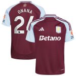 AVFC aston villa adidas home shirt 2024-25 with onana 24 printing Collection | Official Aston Villa Kits and Apparel