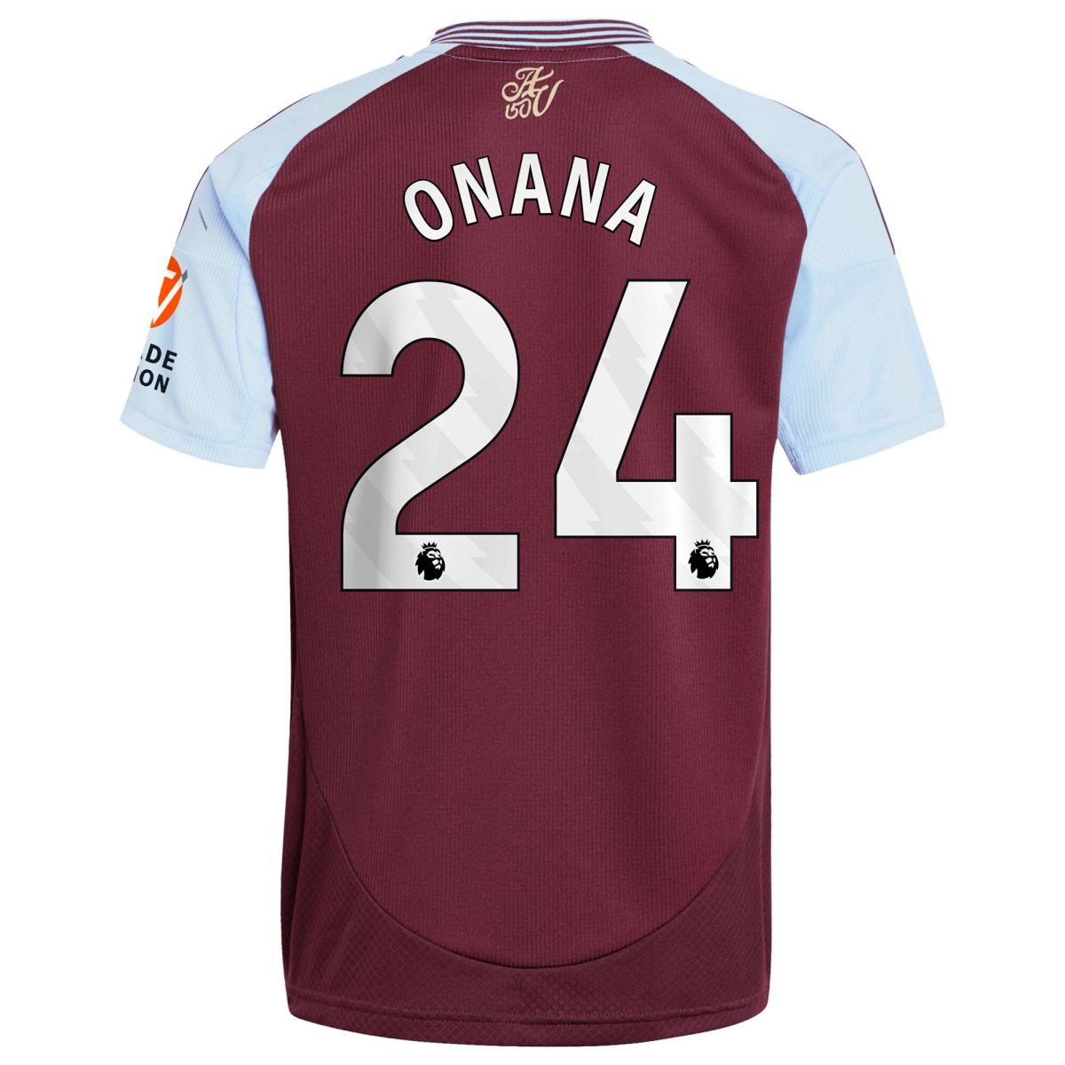 AVFC aston villa adidas home shirt 2024-25 with onana 24 printing Collection | Official Aston Villa Kits and Apparel