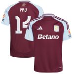 AVFC aston villa adidas home shirt 2024-25 with pau 14 cup printing Collection | Official Aston Villa Kits and Apparel