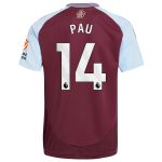 AVFC aston villa adidas home shirt 2024-25 with pau 14 printing Collection | Official Aston Villa Kits and Apparel