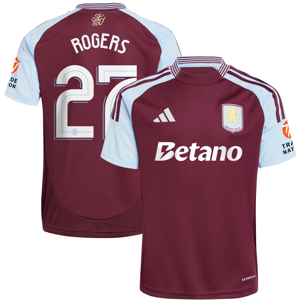AVFC aston villa adidas home shirt 2024-25 with rogers 27 cup printing Collection | Official Aston Villa Kits and Apparel