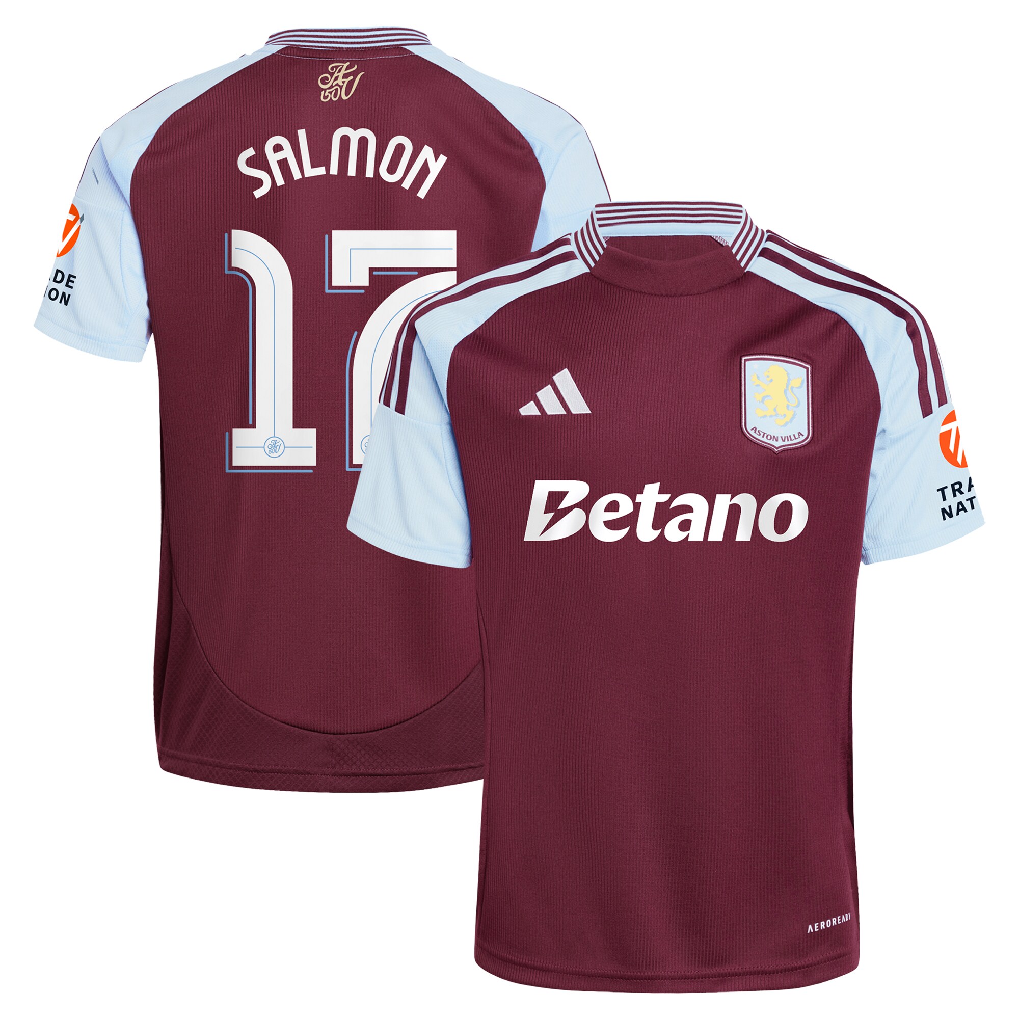 AVFC aston villa adidas home shirt 2024-25 with salmon 17 cup printing Collection | Official Aston Villa Kits and Apparel