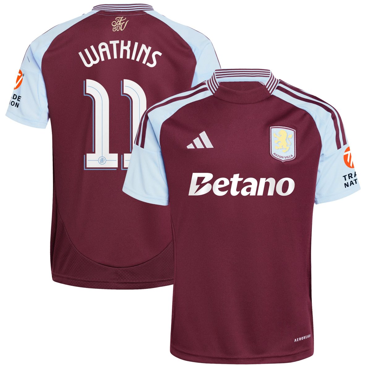 AVFC aston villa adidas home shirt 2024-25 with watkins 11 cup printing Collection | Official Aston Villa Kits and Apparel