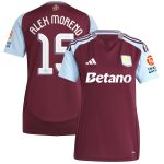 AVFC aston villa adidas home shirt 2024-25 – womens with alex moreno 15 cup printing Collection | Official Aston Villa Kits and Apparel
