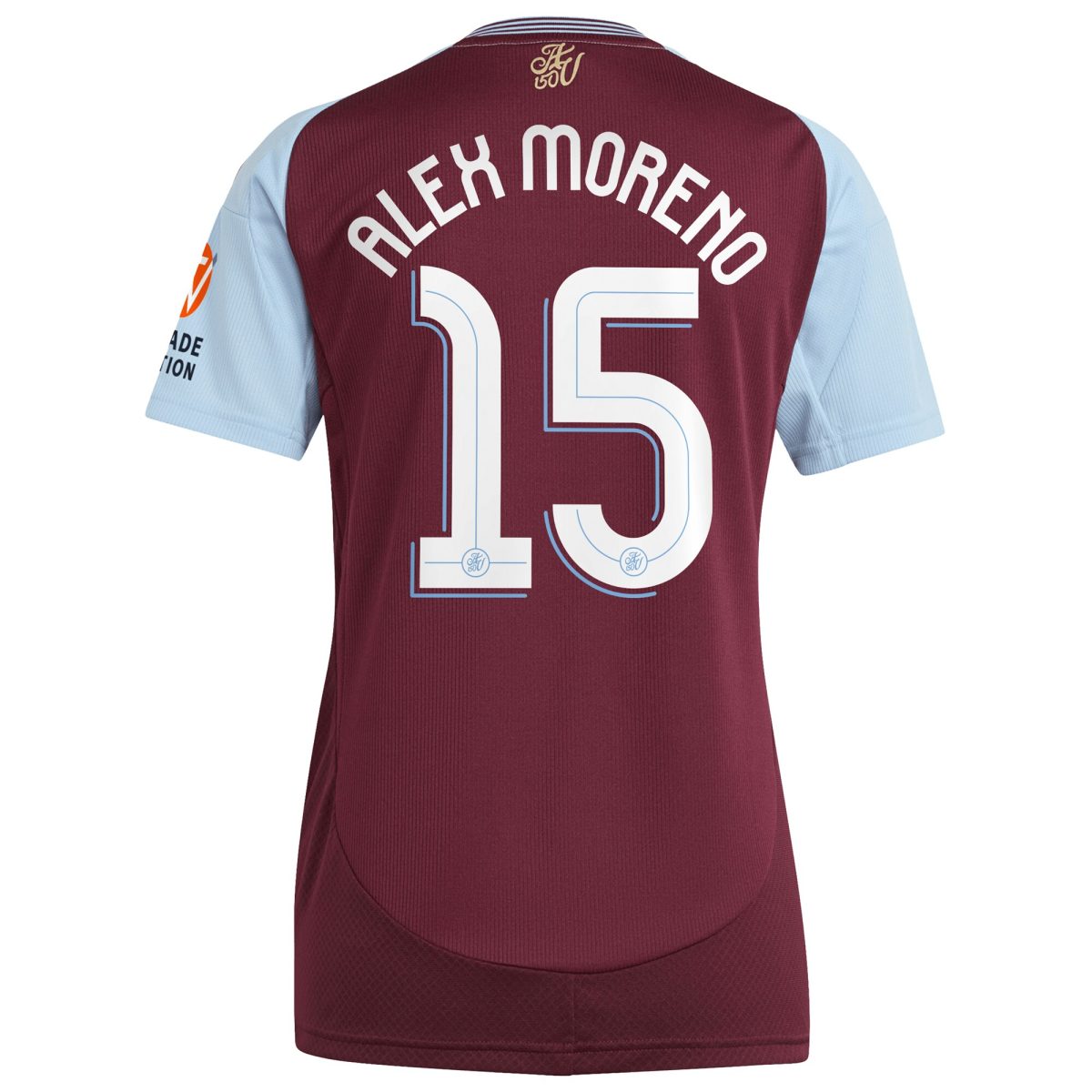 AVFC aston villa adidas home shirt 2024-25 – womens with alex moreno 15 cup printing Collection | Official Aston Villa Kits and Apparel