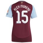 AVFC aston villa adidas home shirt 2024-25 – womens with alex moreno 15 cup printing Collection | Official Aston Villa Kits and Apparel